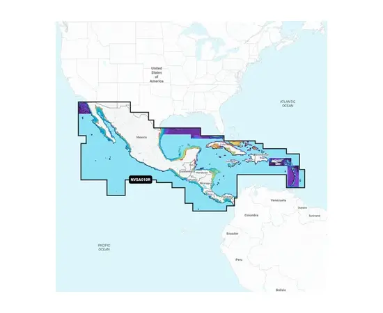 GARMIN NVSA010R NAVIONICS VISION+ CENTRAL AMERICA & CARIBBEAN JūRLAPIAI, 010-C1451-00