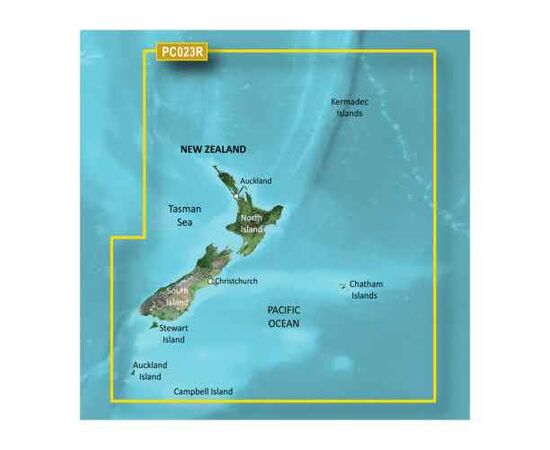 GARMIN VPC023R-G3 NEW ZEALAND BLUECHART G3 JūRLAPIAI, 010-C0757-00