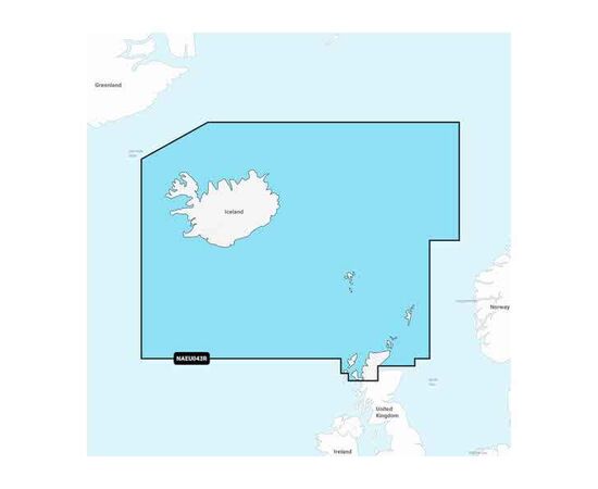 GARMIN NAEU043R NAVIONICS+ ICELAND TO ORKNEY JūRLAPIAI, 010-C1325-30