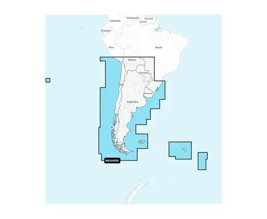 GARMIN NASA005L NAVIONICS+ CHILE, ARGENTINA & EASTER ISL. JūRLAPIAI, 010-C1365-30