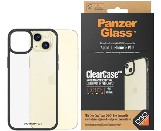PANZERGLASS CLEARCASE WITH D3O IPHONE 15 PLUS, 1178