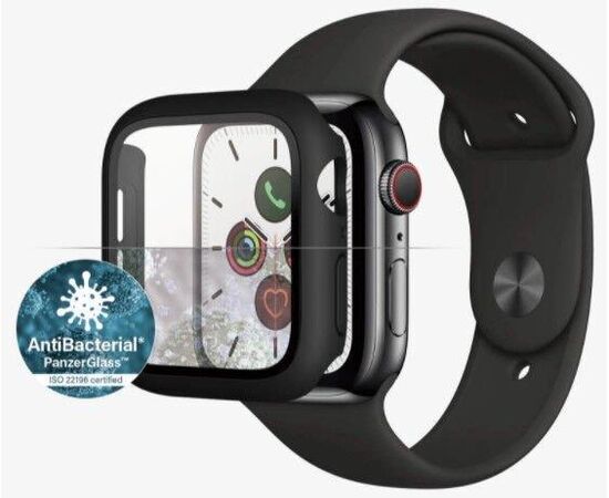 PANZERGLASS VISO KORPUSO APPLE WATCH SERIES 4/5/6/SE 40MM EKRANO APSAUGA, JUODA, 3640