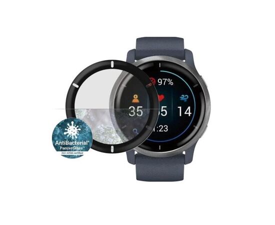 PANZERGLASS EKRANO APSAUGA GARMIN VENU 2/VIVOACTIVE 4, BLACK, 3652