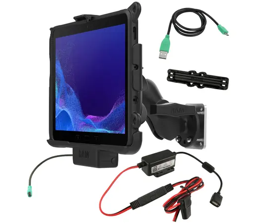 UNPKD EZ-ROLL'R POWER ONLY VEHICLE DOCK AND MOUNT KIT FOR SAMSUNG TAB ACTIVE PRO, RAM-101-B2-SAM52P-V7