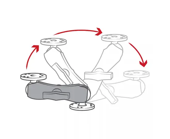RAM DOUBLE BALL SOCKET ARM ASSEMBLY, RAM-201
