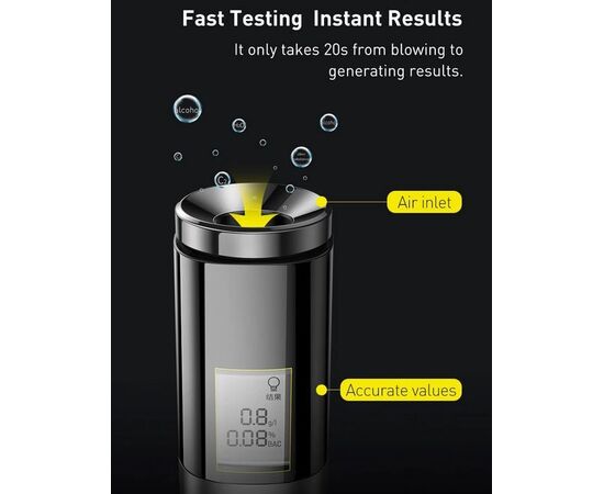 ALKOTESTERIS BASEUS DIGITAL ALCOHOL TESTER CRCX-01, 6953156206809