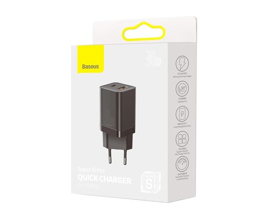 ĮKROVIKLIS BASEUS SUPER SI PRO 30W JUODAS CCSUPP-E01, 6953156206342