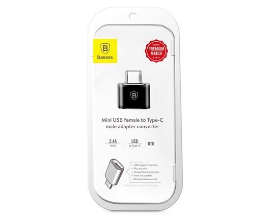 ADAPTERIS BASEUS USB-A TO TYPE-C OTG JUODAS CATOTG-01, 6953156263512