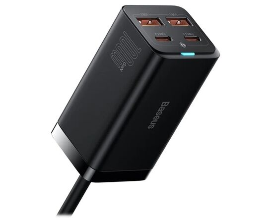 ĮKROVIKLIS BASEUS GAN3 PRO 2XTYPE-C/2XUSB 100W JUODAS CCGP000101, 6953156209053