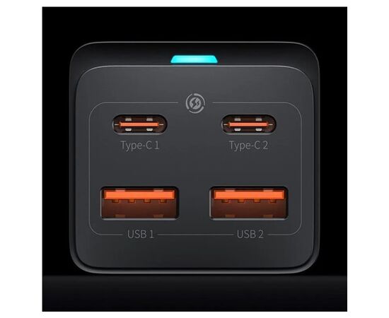 ĮKROVIKLIS BASEUS GAN3 PRO 2XTYPE-C/2XUSB 100W JUODAS CCGP000101, 6953156209053