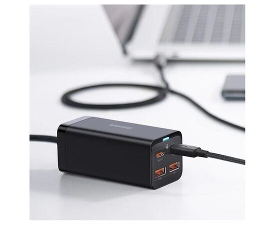ĮKROVIKLIS BASEUS GAN3 PRO 2XTYPE-C/2XUSB 100W JUODAS CCGP000101, 6953156209053