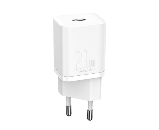 ĮKROVIKLIS BASEUS SUPER SI 20W + LIGHTNING 1.0M BALTAS TZCCSUP-B02, 6953156230064