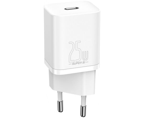 ĮKROVIKLIS BASEUS SUPER SI 25W + TYPE-C 1.0M BALTAS TZCCSUP-L02, 6953156206038