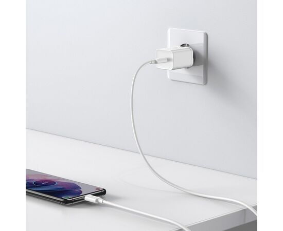 ĮKROVIKLIS BASEUS SUPER SI 25W + TYPE-C 1.0M BALTAS TZCCSUP-L02, 6953156206038
