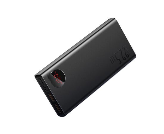 IšORINė BATERIJA POWER BANK BASEUS ADAMAN 22.5W 20000MAH + TYPE-C 0.3M JUODA PPAD070101, 6932172618308