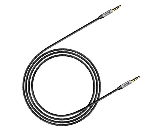 AUDIO ADAPTERIS BASEUS YIVEN M30 Iš 3,5MM į 3,5MM AUX 1M JUODAI-SIDABRINIS CAM30-BS1, 40525