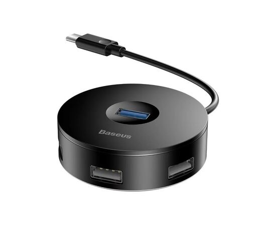 ADAPTERIS BASEUS AIRJOY HUB TYPE-C TO USB3.0 + 3XUSB2.0 JUODAS CAHUB-G01, 52184