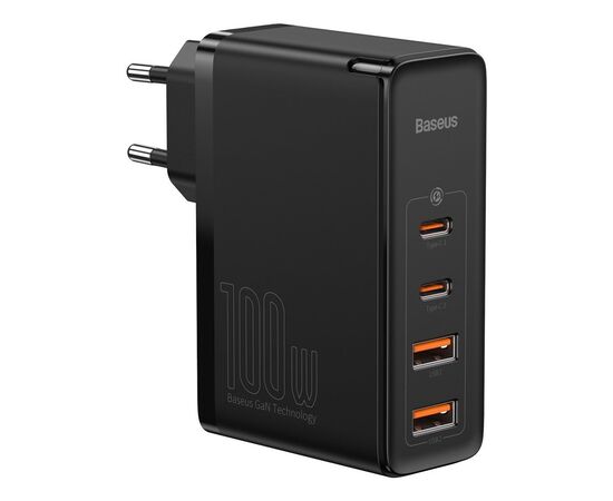 ĮKROVIKLIS BASEUS GAN2 PRO 2XTYPE-C/2XUSB 100W JUODAS CCGAN2P-L01, 52253