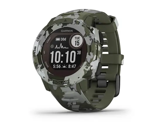 GARMIN INSTINCT SOLAR – CAMO EDITION RUDAI KAMUFLIAžINėS SPALVOS, 010-02293-06