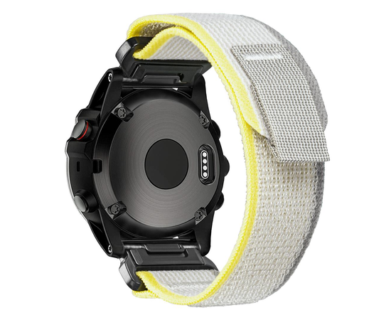 HEMSUT NAILONINė APYRANKė GARMIN LAIKRODžIAMS SU QUICKFIT UNITY TRAIL LOOP, 140GREY-YELLOW