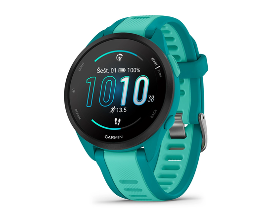 GARMIN FORERUNNER 165 MUSIC TURKIO / žALSVAI MėLYNA SPALVA, 010-02863-32