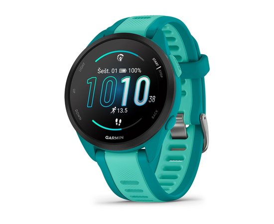 GARMIN FORERUNNER 165 MUSIC TURKIO / žALSVAI MėLYNOS SPALVOS, 010-02863-32