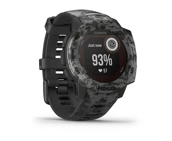 GARMIN INSTINCT SOLAR – CAMO EDITION GRAFITO KAMUFLIAžINėS SPALVOS, 010-02293-05
