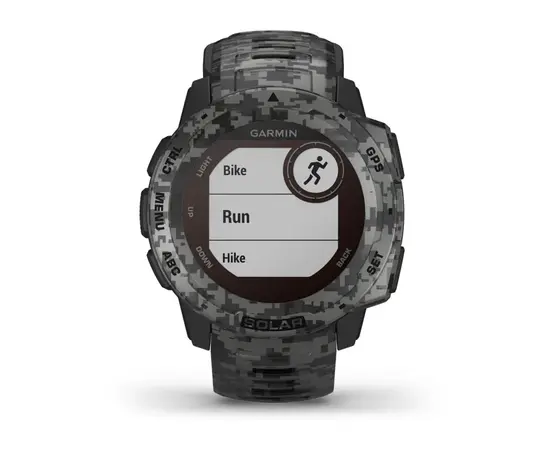 GARMIN INSTINCT SOLAR – CAMO EDITION GRAFITO KAMUFLIAžINėS SPALVOS, 010-02293-05