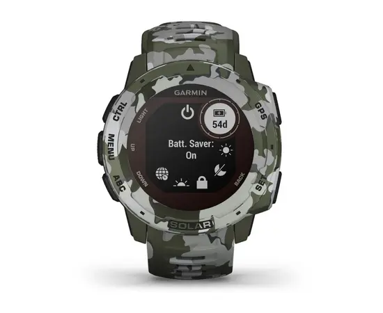 GARMIN INSTINCT SOLAR – CAMO EDITION RUDAI KAMUFLIAžINėS SPALVOS, 010-02293-06