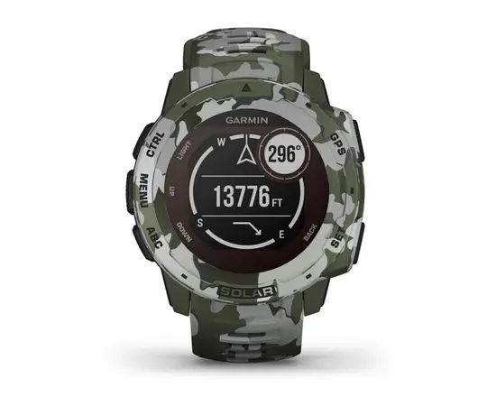 GARMIN INSTINCT SOLAR – CAMO EDITION RUDAI KAMUFLIAžINėS SPALVOS, 010-02293-06