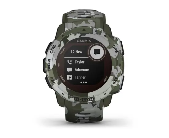 GARMIN INSTINCT SOLAR – CAMO EDITION RUDAI KAMUFLIAžINėS SPALVOS, 010-02293-06