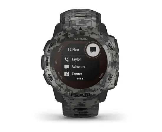 GARMIN INSTINCT SOLAR – CAMO EDITION GRAFITO KAMUFLIAžINėS SPALVOS, 010-02293-05
