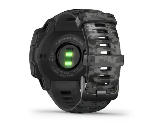 GARMIN INSTINCT SOLAR – CAMO EDITION GRAFITO KAMUFLIAžINėS SPALVOS, 010-02293-05