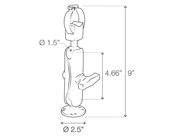 UNPKD RAM UNIVERSAL STRAP BASE, RAM-108U