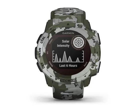GARMIN INSTINCT SOLAR – CAMO EDITION RUDAI KAMUFLIAžINėS SPALVOS, 010-02293-06