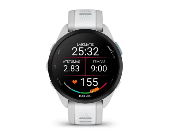 GARMIN FORERUNNER 165 PILKšVOS / BALTOJO AKMENS SPALVOS, 010-02863-21