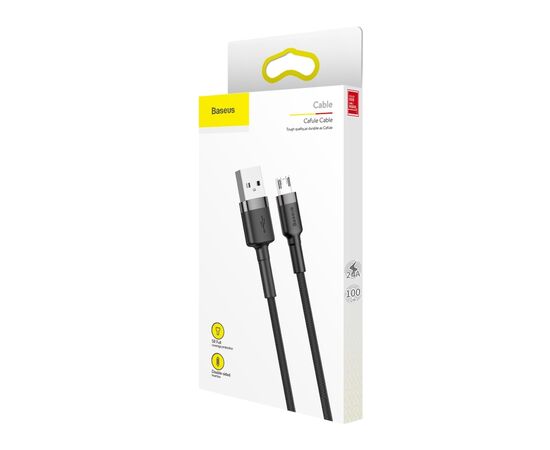 USB KABELIS BASEUS CAFULE TYPE-C 1.0M 3.0A PILKAS-JUODAS CATKLF-BG1, 6953156278202