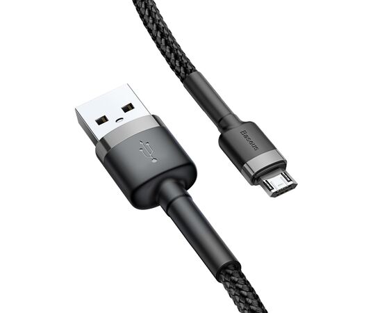 USB KABELIS BASEUS CAFULE TYPE-C 1.0M 3.0A PILKAS-JUODAS CATKLF-BG1, 6953156278202