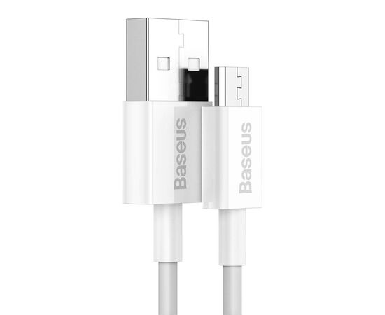 USB KABELIS BASEUS SUPERIOR Iš USB į MICROUSB 2A 1.0M BALTAS CAMYS-02, 6953156208490