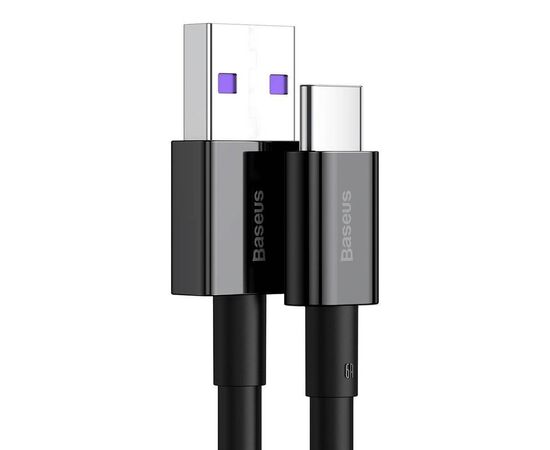 USB KABELIS BASEUS SUPERIOR Iš USB į TYPE-C 66W 2.0M JUODAS CATYS-A01, 6953156205512
