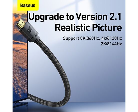 KABELIS BASEUS HIGH DEFINITION 8K HDMI 1.5M WKGQ040101, 6932172614133