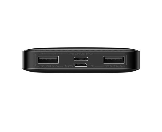 IšORINė BATERIJA POWER BANK BASEUS BIPOW TYPE-C PD+2XQUICK CHARGE 3.0 15W 10000MAH SU EKRANU JUODA PPBD050001, 6932172618193