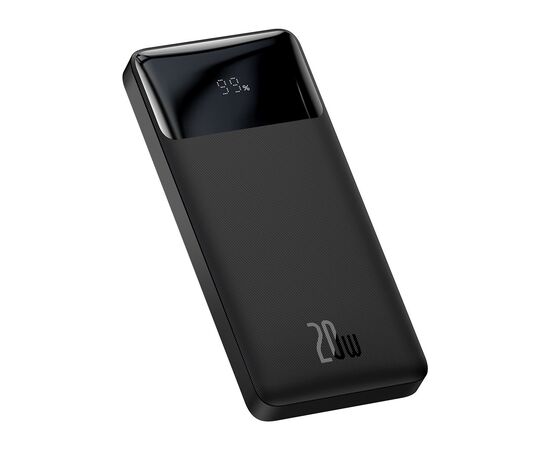 IšORINė BATERIJA POWER BANK BASEUS BIPOW 20W 10000MAH + MICROUSB 0.25M JUODA PPBD050301, 6932172618254
