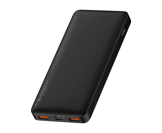 IšORINė BATERIJA POWER BANK BASEUS BIPOW 20W 10000MAH + MICROUSB 0.25M JUODA PPBD050301, 6932172618254