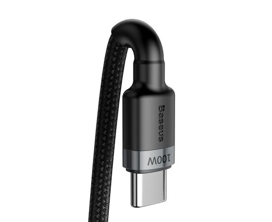 USB KABELIS BASEUS CAFULE PD100W TYPE-C 2.0M PILKAS-JUODAS CATKLF-ALG1, 6953156216365