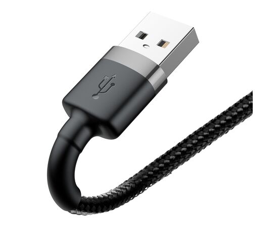 USB KABELIS BASEUS CAFULE USB-A TO LIGHTNING 2.4A 1.0M PILKAS-JUODAS CALKLF-BG1, 6953156274976