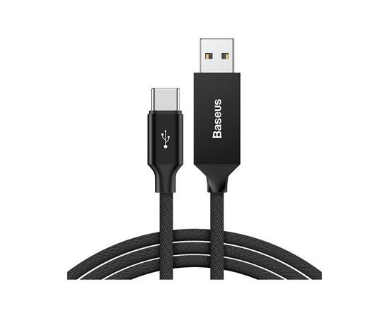 USB KABELIS BASEUS YIVEN TYPE-C 3.0A 1.2M JUODAS CATYW-01, 42224