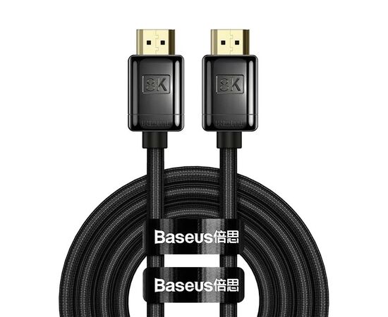 KABELIS BASEUS HIGH DEFINITION SERIES HDMI 2.1 TO HDMI 2.1 8K 1.0M JUODAS WKGQ000001, 52212