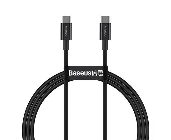 USB KABELIS BASEUS SUPERIOR TYPE-C 100W 1.0M JUODAS CATYS-B01, 52229