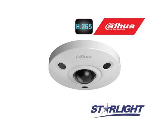 DAHUA FISHEYE 360° 4K IP KAM.12MP(4000X3000) STARLIGHT STARVIS SENSOR. 25FPS, H.265, IR, IP67, IK10, POE, EBW81242